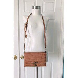 NOATD Rustic Brown Faux Leather  Crossbody/Shoulder Purse  Snap New Never Used